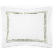 Sferra Cobblestones White/Green Continental Sham 26X26
