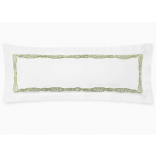 Sferra Cobblestones White/Green Decorative Pillow 12" X 36"