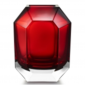 Baccarat Octogone Vase - Red