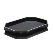Baccarat Octogone Tray Black / Medium