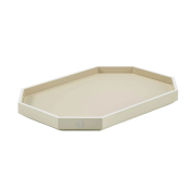 Baccarat Octogone Tray Bone + White / Small