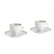 Baccarat Harcourt Tallyrand Coffee Cup + Saucer / Set 2