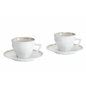 Baccarat Harcourt Tallyrand Tea Cup + Saucer / Set 2