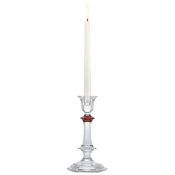 Baccarat Harcourt Candlestick w/ Red Knob