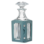 Baccarat Octogone Leather Decanter Case - Teal