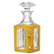 Baccarat Octogone Leather Decanter Case - Yellow