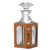 Baccarat Octogone Leather Decanter Case - Brown