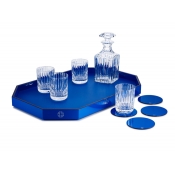 Baccarat Octogone Tray Large - Blue