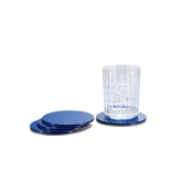 Baccarat Octogone Coaster Blue - Set  4