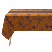Le Jacquard Francais Voliere Blue Tablecloth - 69 x 98