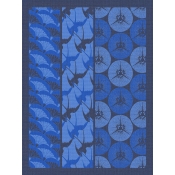 Le Jacquard Francais Yukata Blue Tea Towel / Set 4