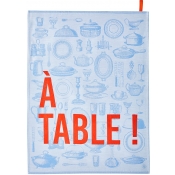 Le Jacquard Francais A Table Blue Tea Towel / Set 4