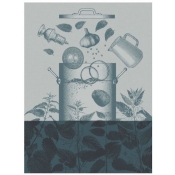 Le Jacquard Francais Veloutes d'orties Blue Tea Towel - Set 4