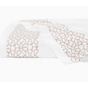 SFERRA Baldwin Bamboo Cream/Red King Flat Sheet 114X114