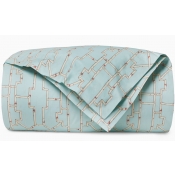 SFERRA Baldwin Bamboo Cream/Red/AquaTwin Duvet Cover 68X86