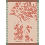 Le Jacquard Francais Eaux De Fruits Rouges Red Tea Towel - Set 4