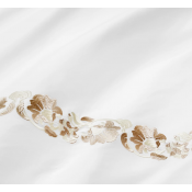 SFERRA Tralcio White/Sand Full/Queen Flat Sheet 96X114