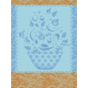 Le Jacquard Francais Salade D'Ete Blue Tea Towel - Set 4