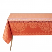 Le Jacquard Francais Mumbai Orange Coated Tablecloth - 69" x 98"