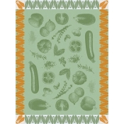 Le Jacquard Francais Ratatouille Green Tea Towel - Set 4