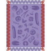 Le Jacquard Francais Ratatouille Purple Tea Towel - Set 4