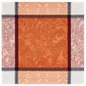 Le Jacquard Francais Escapade Tropicale Orange Tablecloth - 47" x 47"