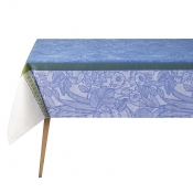 Le Jacquard Francais Escapade Tropicale Blue Tablecloth - 69" x 69"