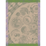 Le Jacquard Francais Brunch Gourmand Green Tea Towel - Set 4