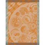 Le Jacquard Francais Brunch Gourmand Orange Tea Towel - Set 4
