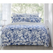 Le Jacquard Francais Jardin E'Den Blue Duvet Cover - King