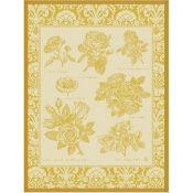 Le Jacquard Francais Jardin Des Roses Yellow Tea Towel - Set 4