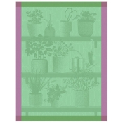 Le Jacquard Francais Herbes Fraiches Tea Towel Green - Set 4