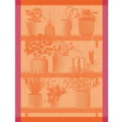 Le Jacquard Francais Herbes Fraiches Tea Towel Orange - Set 4