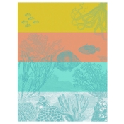 Le Jacquard Francais Sous L'Ocean Tea Towel Orange - Set 4