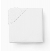 SFERRA Luxor White Twin Fitted Sheet 39X75X17