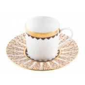 Haviland Cavalier Royal Coffee Cup And Saucer