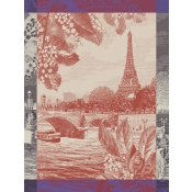 Le Jacquard Francais Paris Sur Seine Red Tea Towel - Set 4