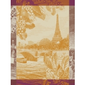 Le Jacquard Francais Paris Sur Seine Orange Tea Towel - Set 4