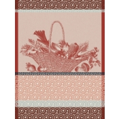 Le Jacquard Francais Potager D'Hiver Red Tea Towel - Set 4
