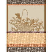 Le Jacquard Francais Potager D'Hiver Orange Tea Towel - Set 4