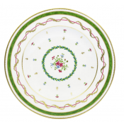 Haviland Vieux Paris Vert Rim Soup Plate