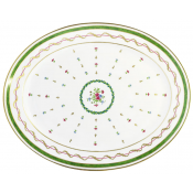 Haviland Vieux Paris Vert Oval Dish -16.5"