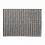 Le Jacquard Francais Empreintes Rayures Enduit Black Coated Placemat - Set 4