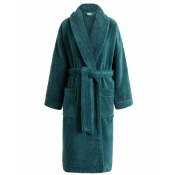 Le Jacquard Francais Caresse Dark Green Robe - Small