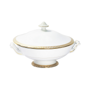 Haviland Plumes Gold Covered Vegetable Dish