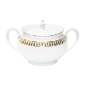 Haviland Plumes Gold Sugar Box