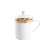 Haviland Plumes Gold Mug With Lid