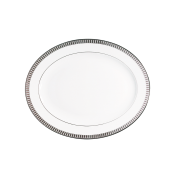 Haviland Plumes Platinum Oval Platter - 14"