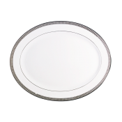 Haviland Plumes Platinum Oval Platter - 16.9"