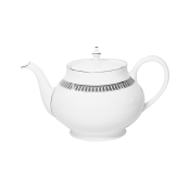 Haviland Plumes Platinum Round Teapot